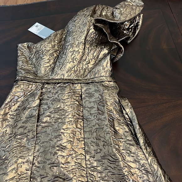 Antonio Melani Bridgett Jacquard One Shoulder Asymmetrical A-Line Dress - Picture 7 of 12